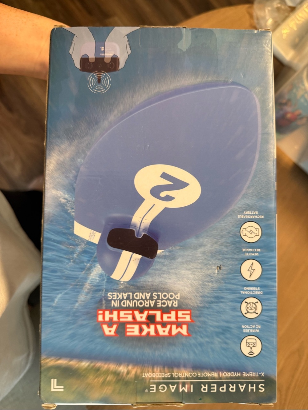 Sharper Image Blue & Black Hydro Racer Remote Control Speedboat - Picture 2 of 3